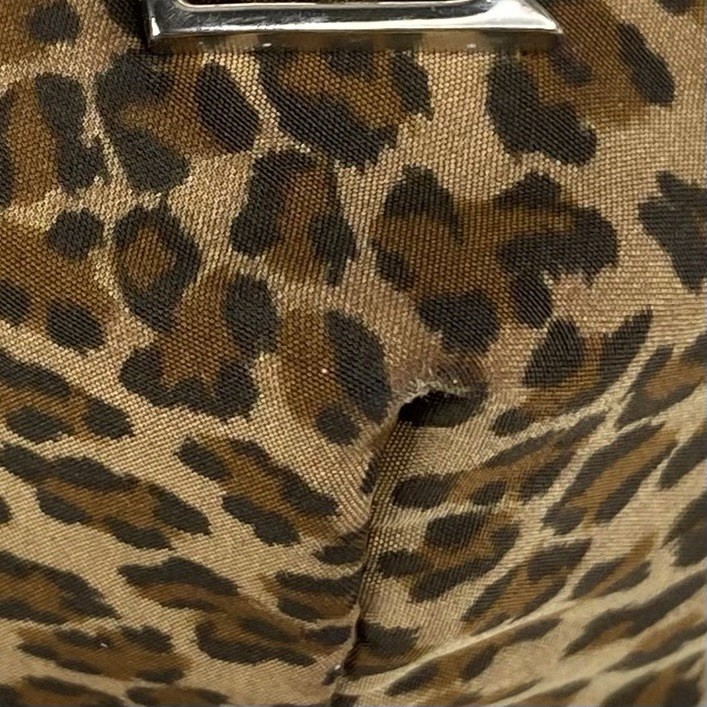 Bottega Veneta Leopard Nylon Makeup Bag Accessory Poach Logo plate Animal print
