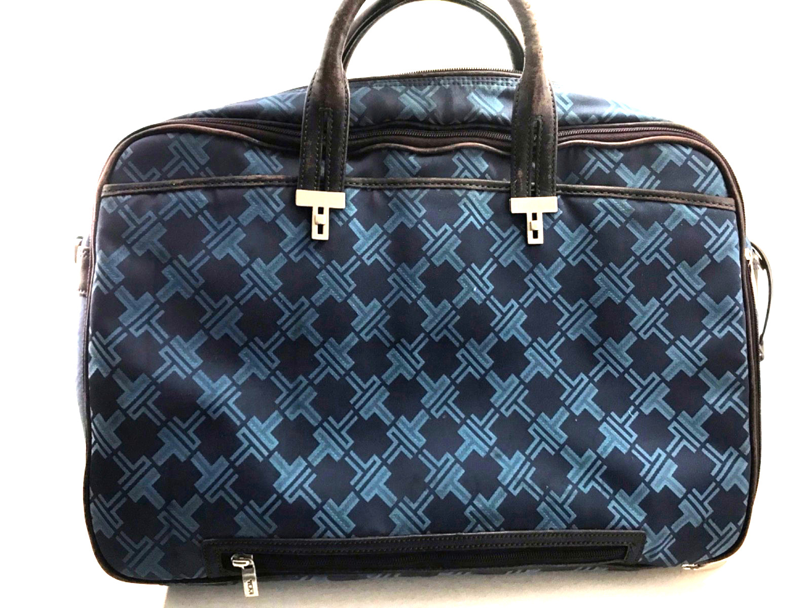 Tumi Signature Series Briefcase Laptop Bag with handle Designer Fabric 16D x 12H