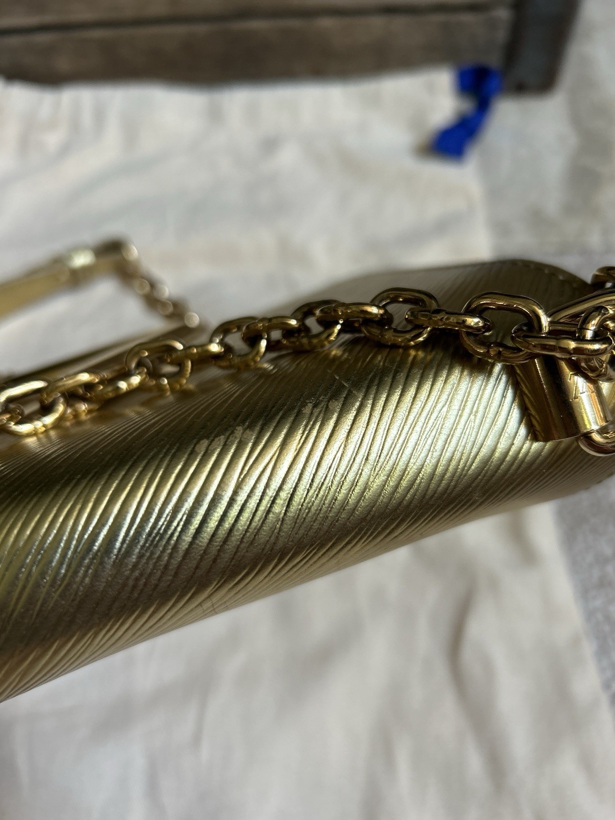 LOUIS VUITTON “Twist” gold epi leather handbag crossbody shoulder bag