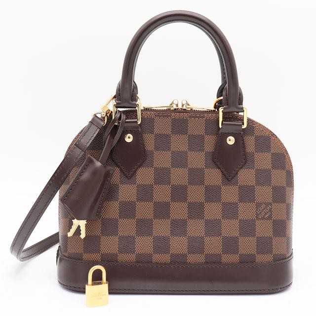 LOUIS VUITTON Bag: Alma BB N40606 Brown W23.5H17.5D11.5cm w/keys padlock;