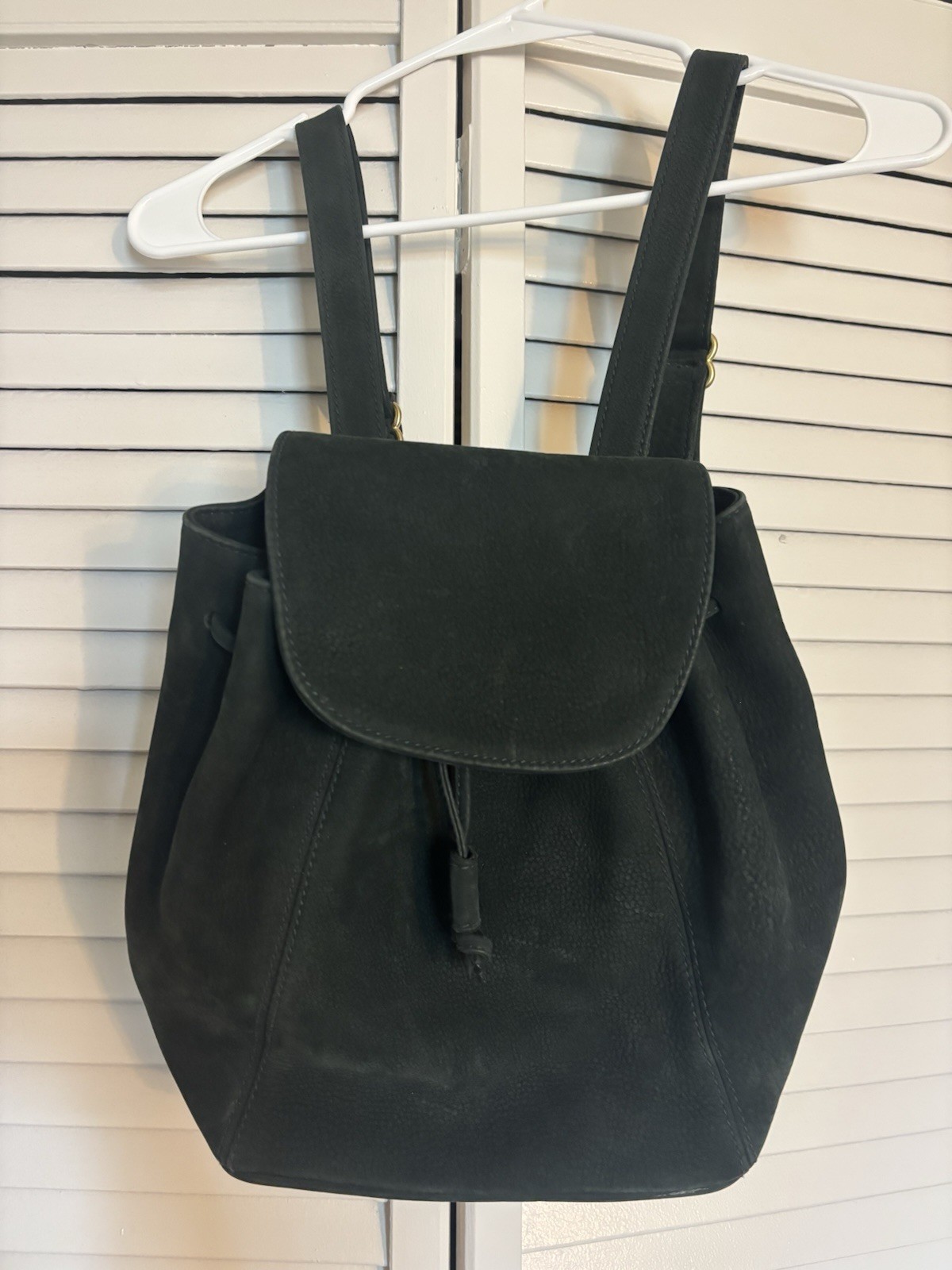 COACH nubuc deep green backpack daypack