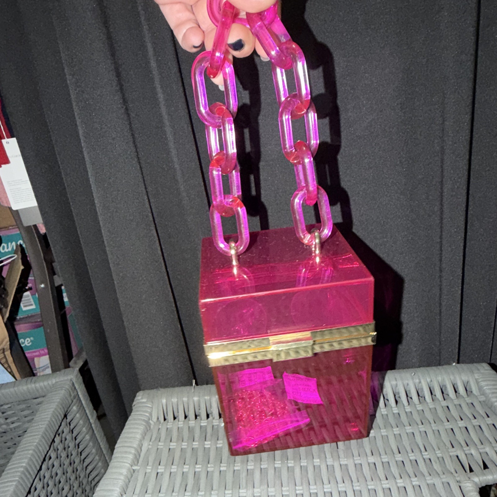 Pink Clear Box Purse