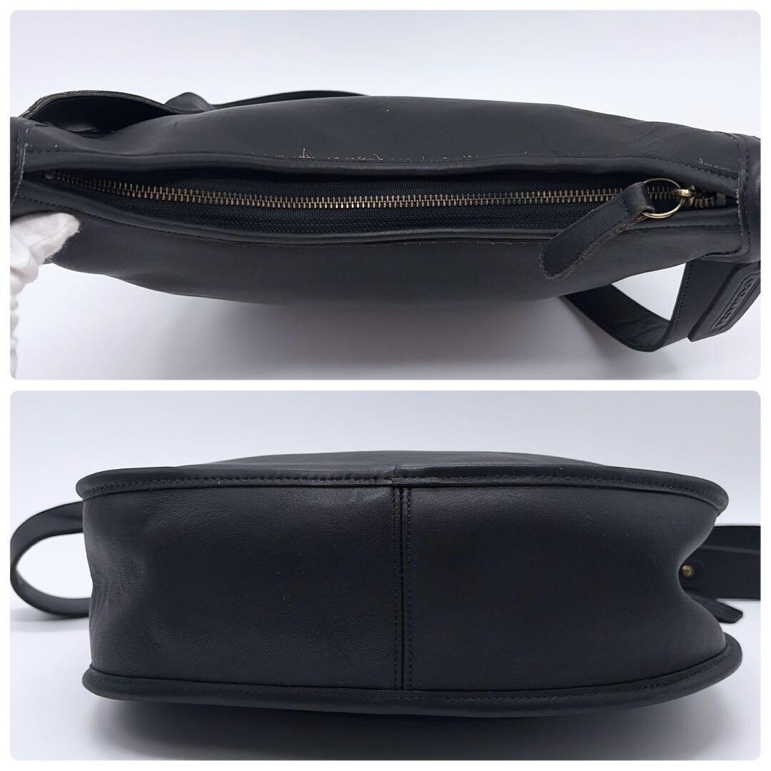Coach Ergo 9920 Black Leather Shoulder Bag USA Made Vintage Y2K 11.8in 30cm