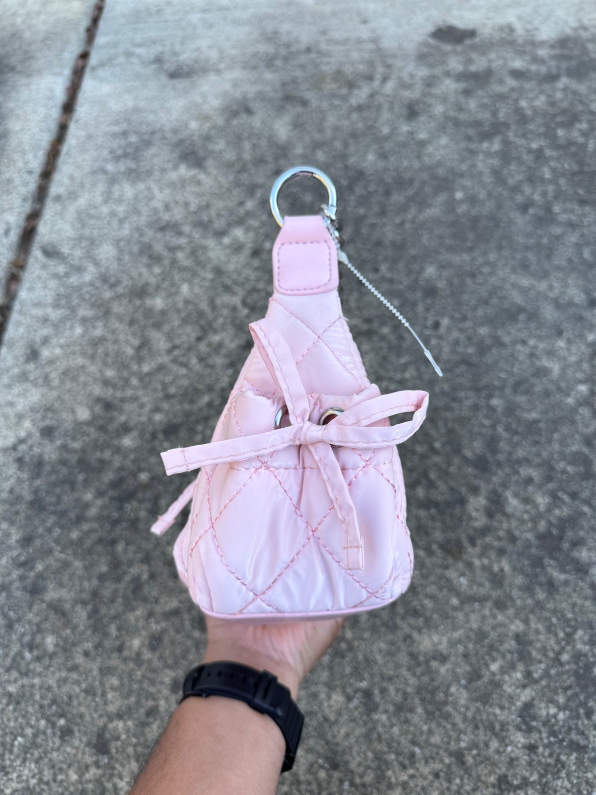 Cider Bowknot Quilted Shoulder Bag Pink Y2K Aesthetic