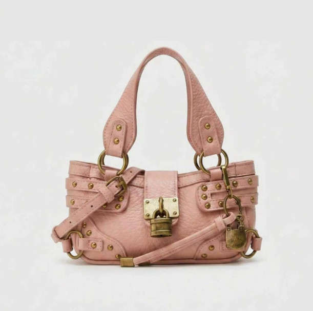 Womens Casual PU Leather Crossbody Purse Rivet Motorcycle Shoulder Bag