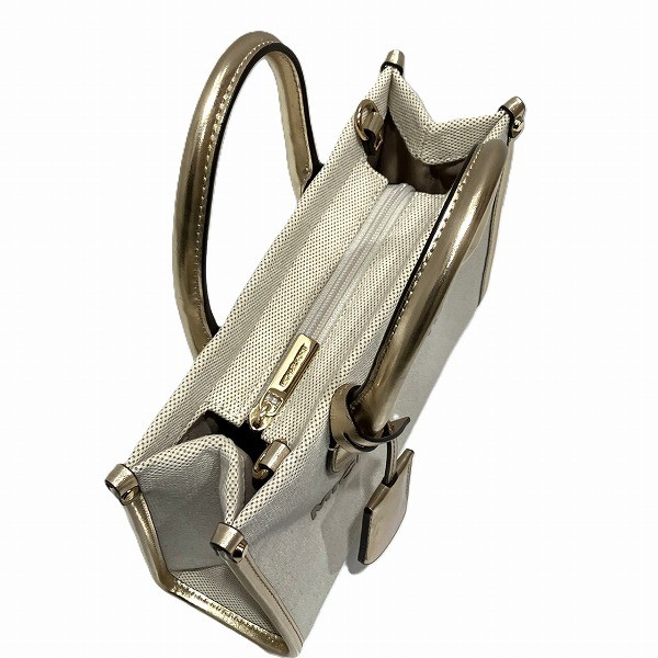 Michael Kors Top Zip Canvas Shoulder Bag – DUTY FREE