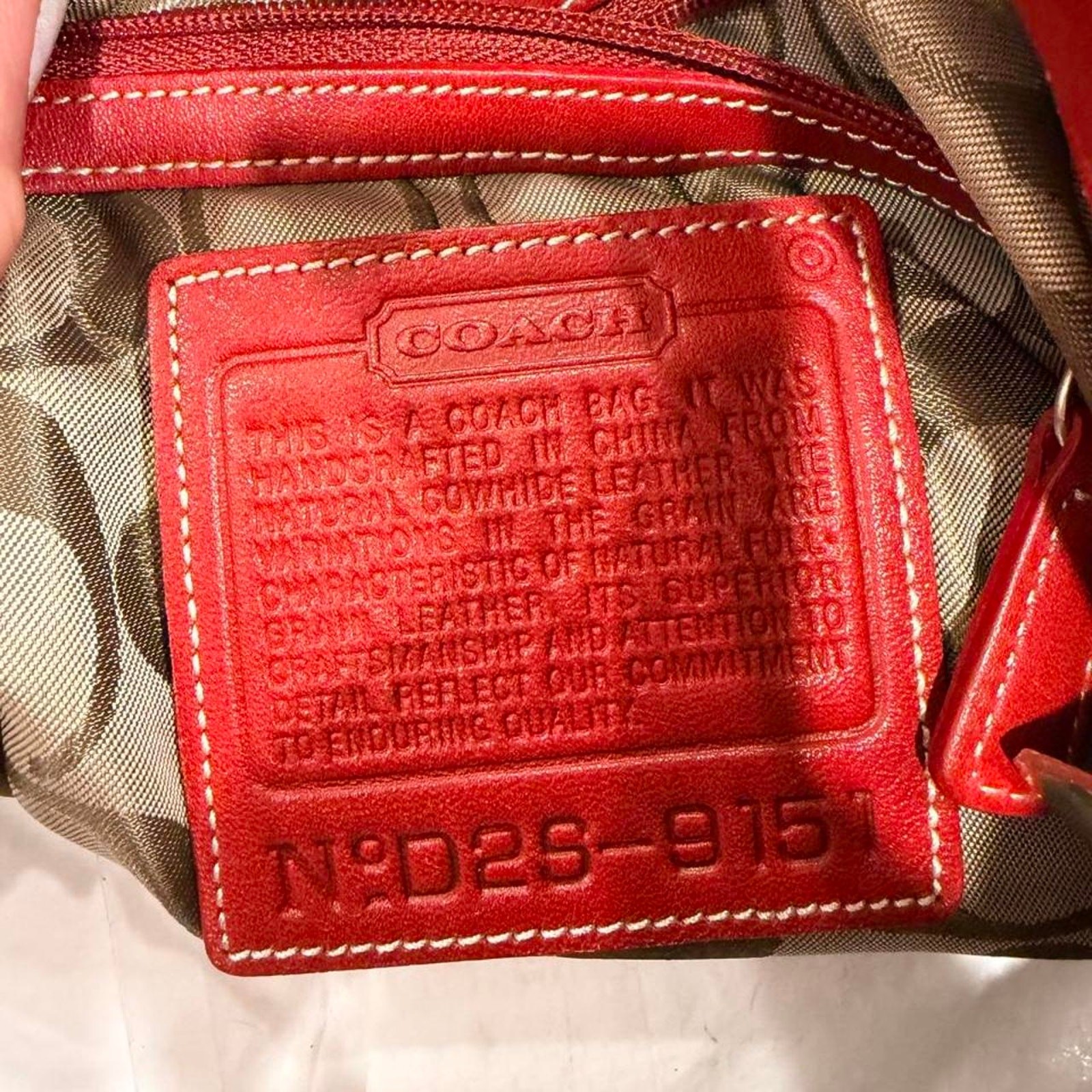 Vintage Coach Legacy Large Duffle Sac 9151 Red Glove Tanned Leather