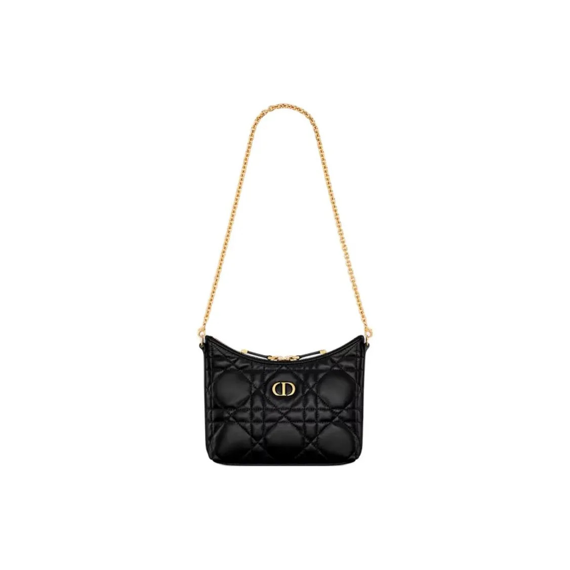 DIOR Miss Caro Gold Chain Leather Handbag Mini Women’s Black 8.3*2.8*6.7 in