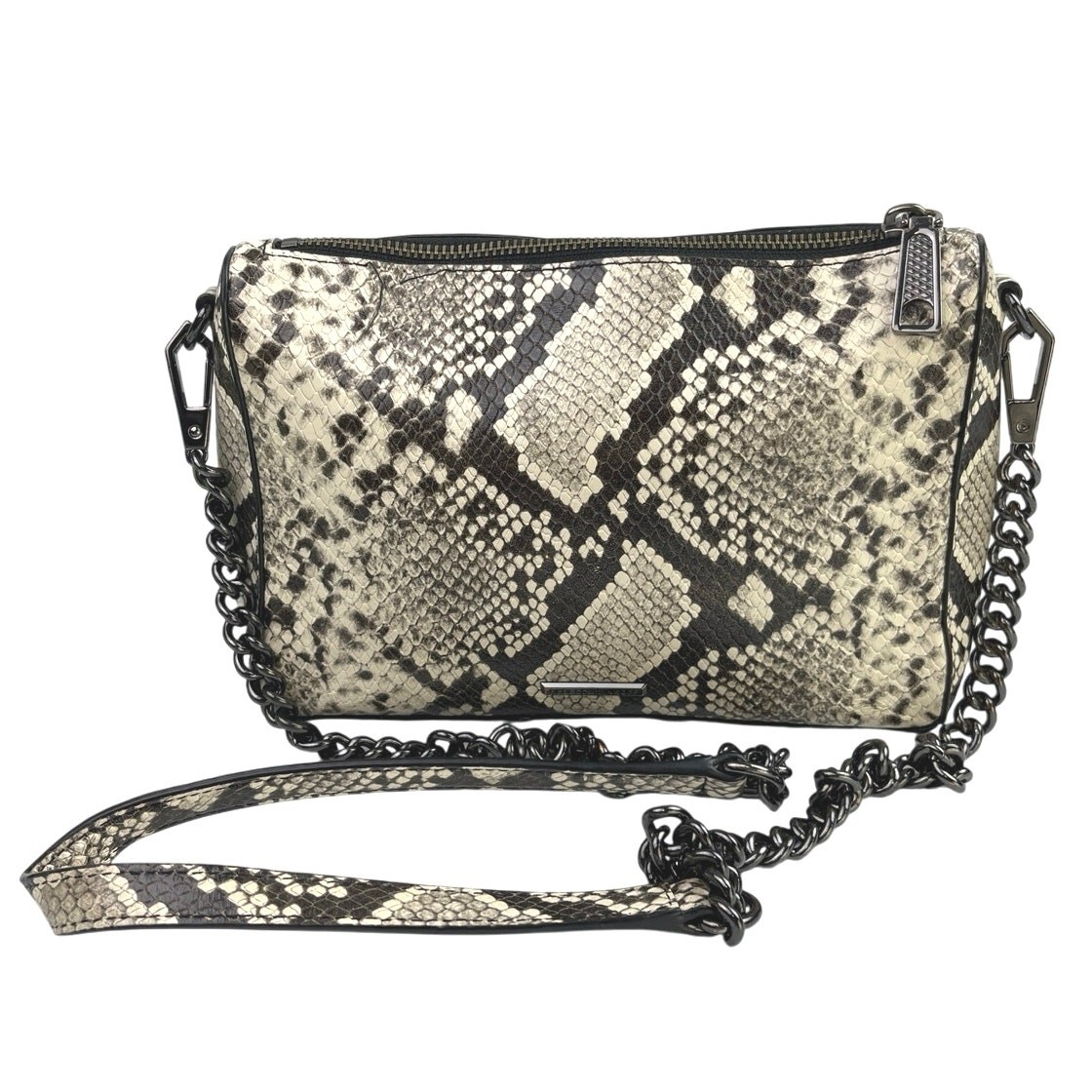 Rebecca Minkoff Avery Snake Print Leather Chain Strap Shoulder Crossbody Bag