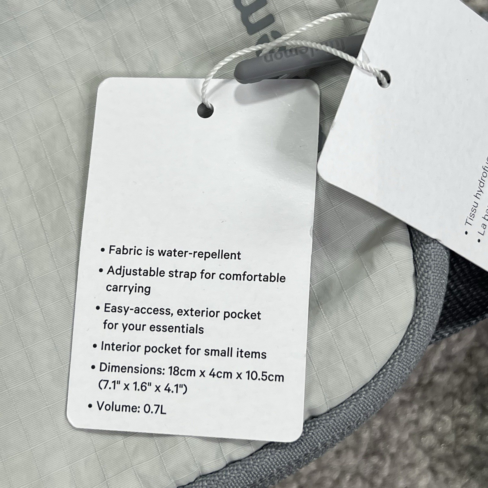 Lululemon Everywhere Mini Belt Bag Gray Ripstop Adjustable LU9BJ9S New NWT