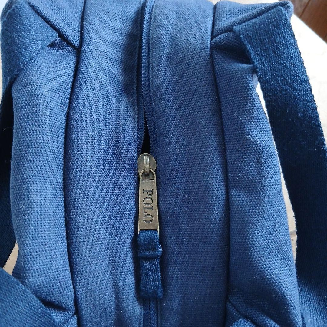 POLO RALPH LAUREN navy canvas tote bag