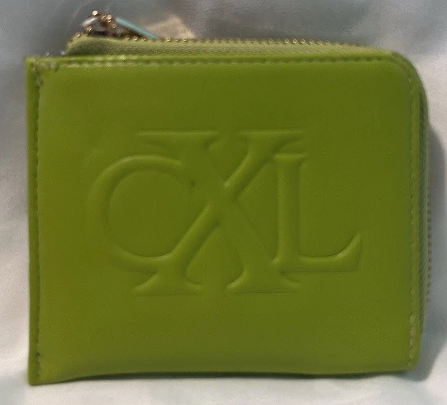 CXL by Christian Lacroix Viere Python Smooth Zip Around Wallet Lime Green
