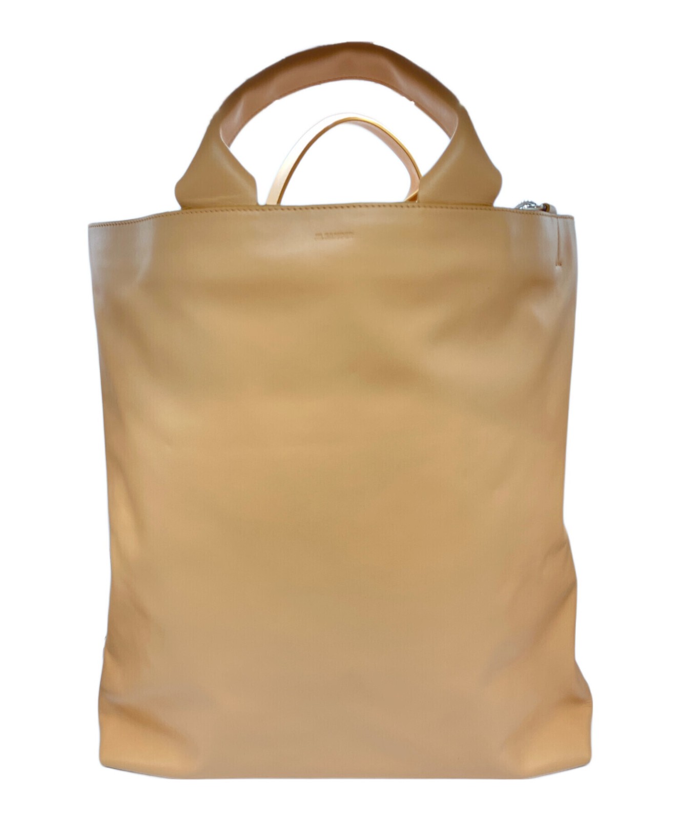 JIL SANDER Tote Bag 2 Way Beige Authentic From Japan