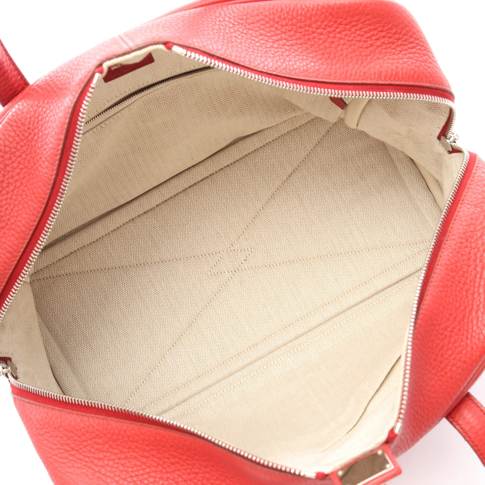 Hermes 35 2 Handbag Brown Leather Square P #RCB14252