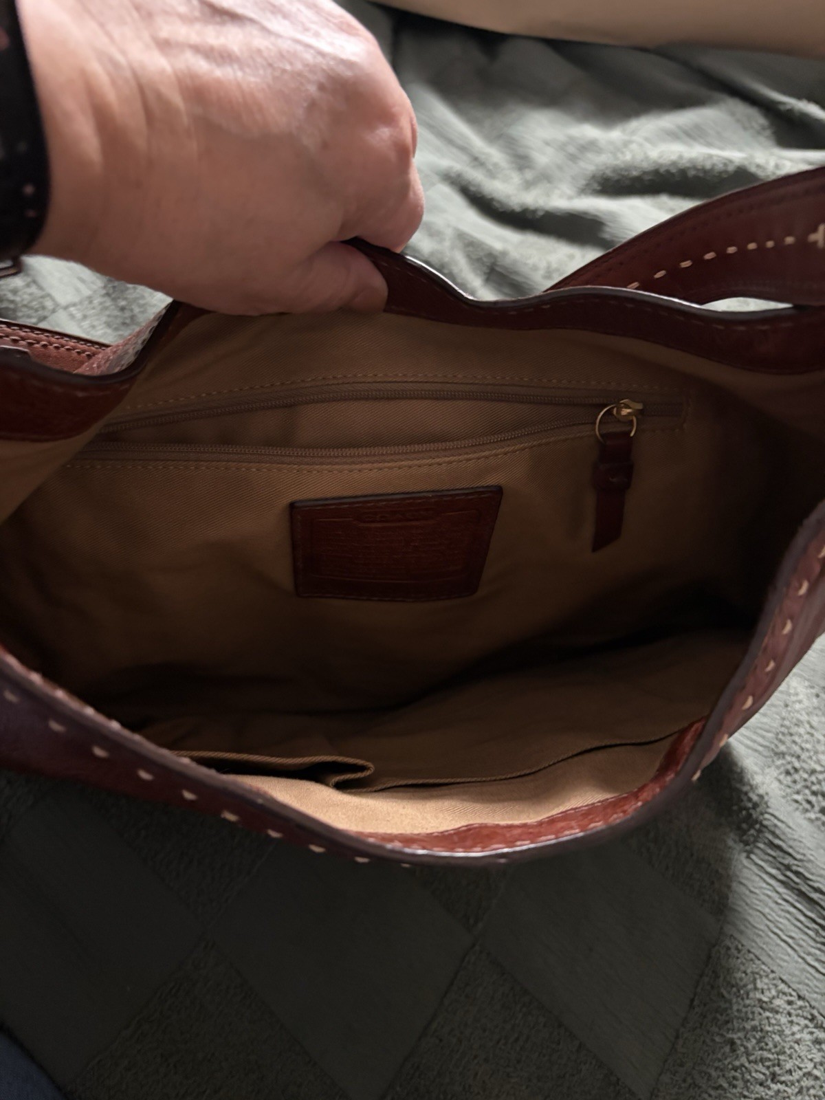 Coach Brown Pebbled Crescent Shoulder Bag-Gold Hardware (as see on Gossip Girl)