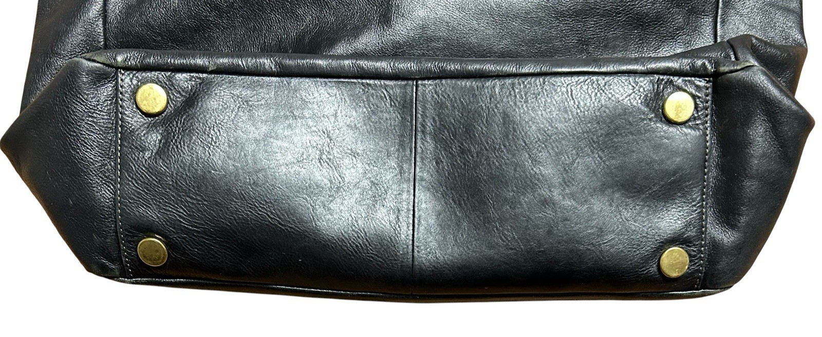 Fossil Sydney Black Leather Shopper Tote Shoulder Bag Large Black Women’s Purse