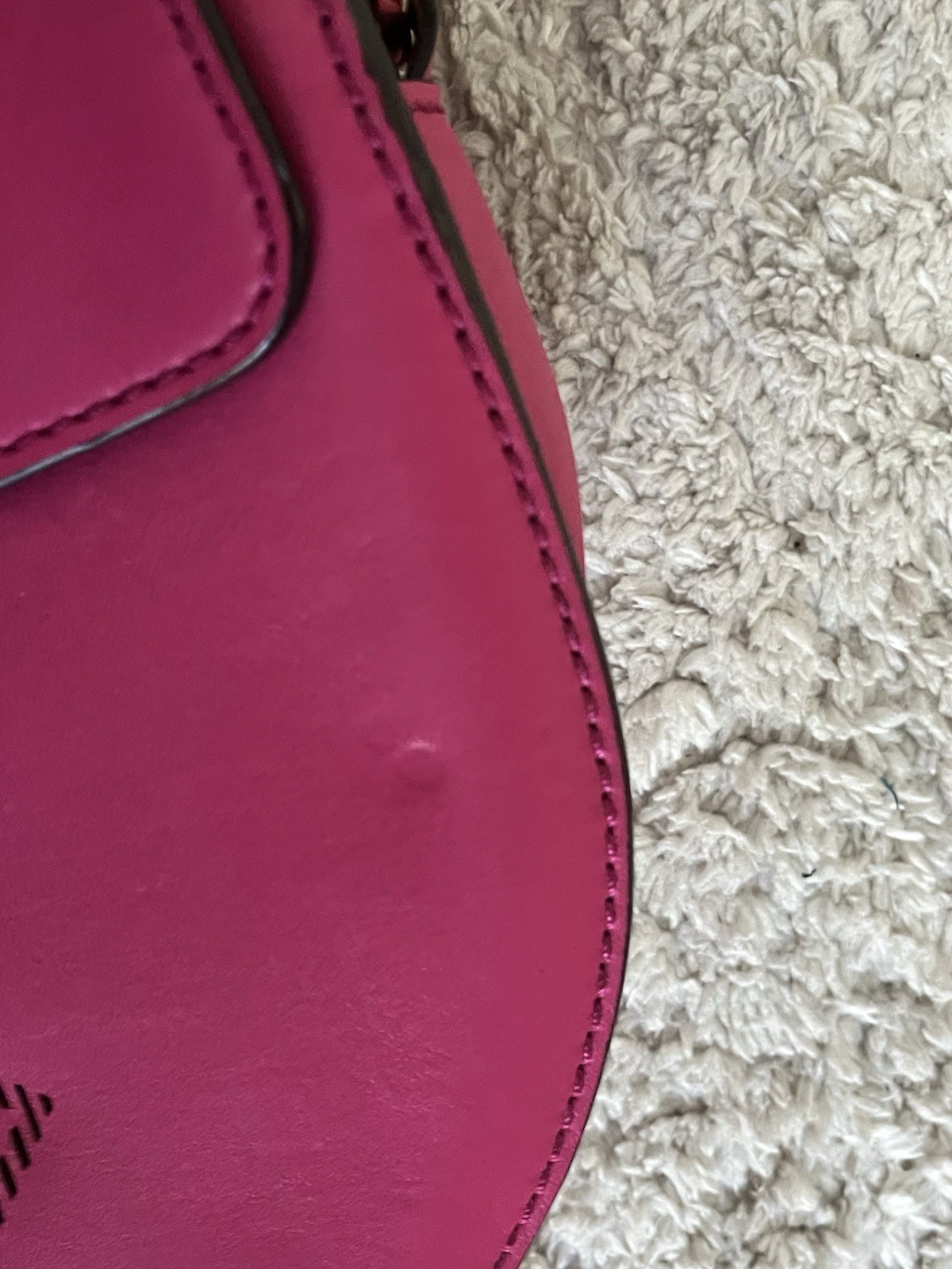 Henri Bendel Half Circle Bag Dark Pink Shoulder Bag