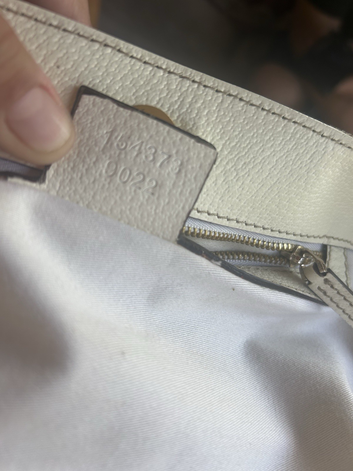 Gucci GG Pattern Satchel Top Handle Bag Beige Brown White Zip Double Handles