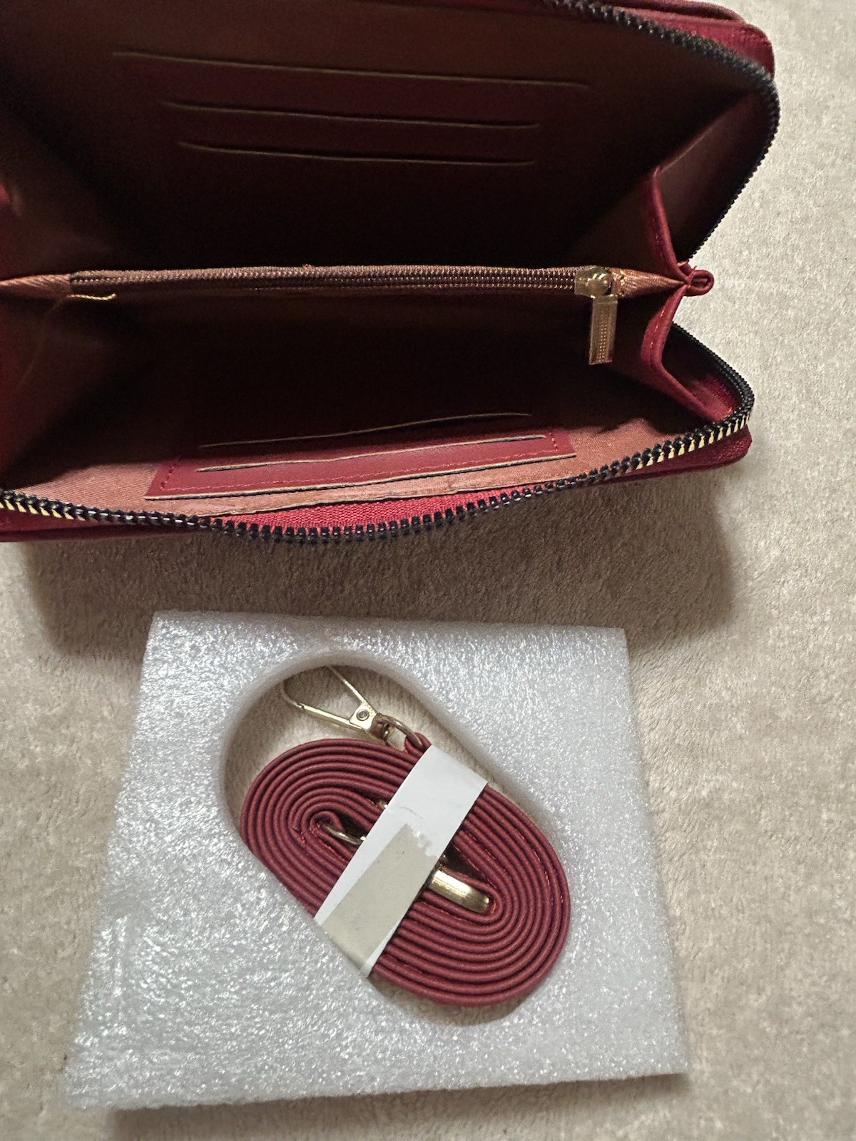 Forever Lovely Crossbody Wallet Clutch Bag Burgundy Reddish