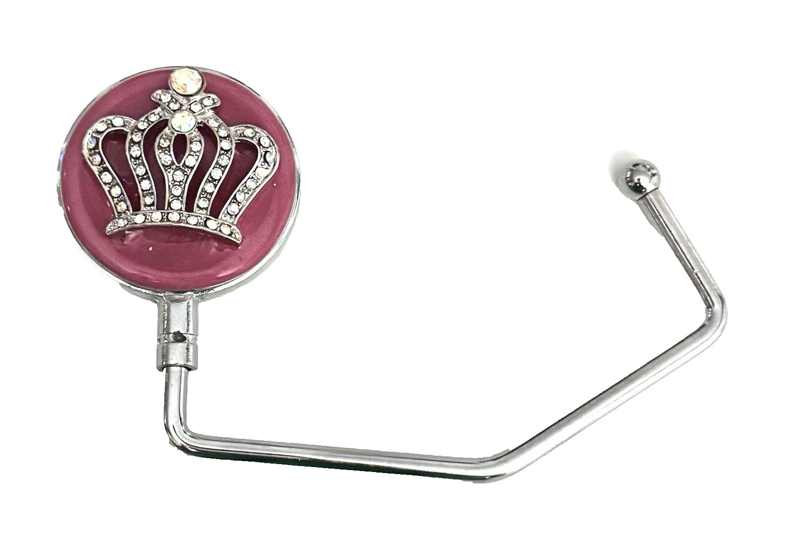 SPRING STREET PINK CRYSTAL CROWN HANDBAG HOLDER PURSE HOOK BAG HANGER BRAND NEW