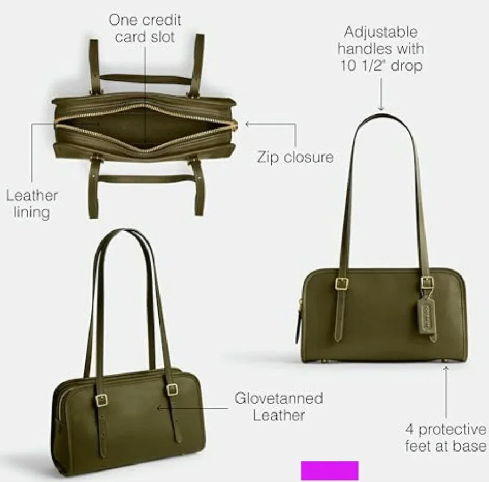 NWT! Coach Swing Zip Bag Ltd Reissue 1998 – 10″ Army Green Olive – Gorgeous!