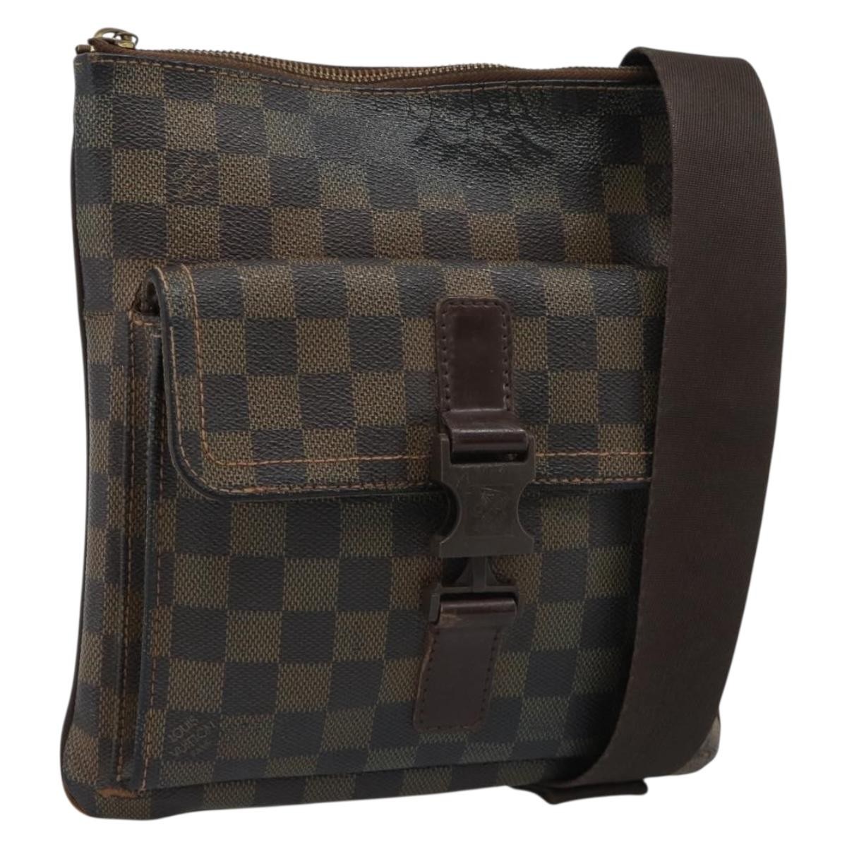 LOUIS VUITTON Damier Ebene Pochette Merwiel Shoulder Bag N51127 LV Auth BA13611