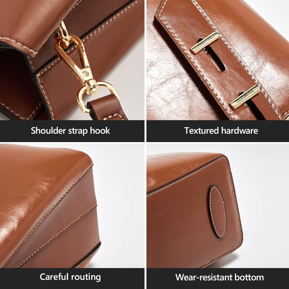 Women Crossbody Handbags Genuine Leather Satchel Handbags for Women Top-Handle S