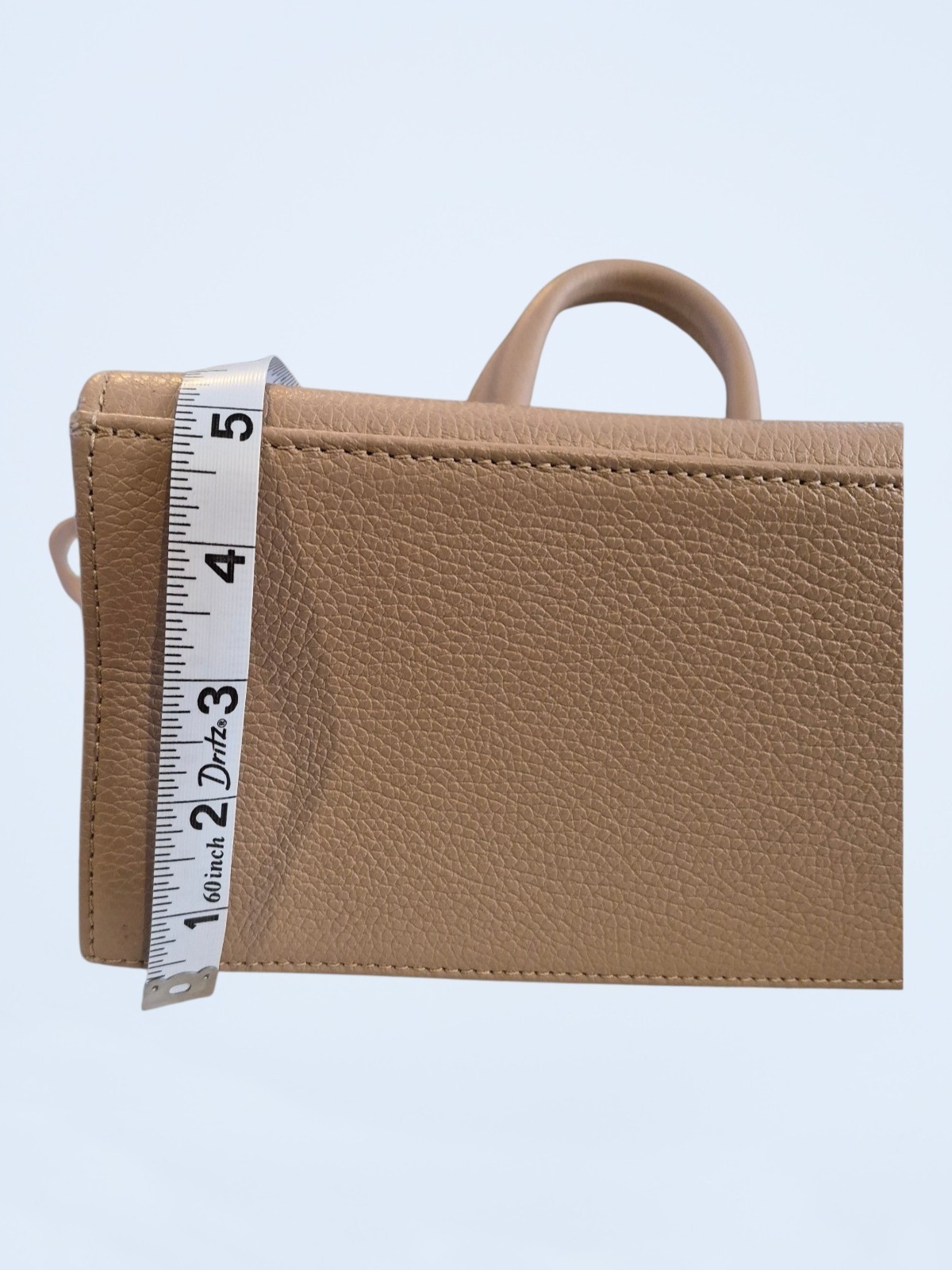 Vera Pelle Soft Tan Pebbled Leather Shoulder Bag