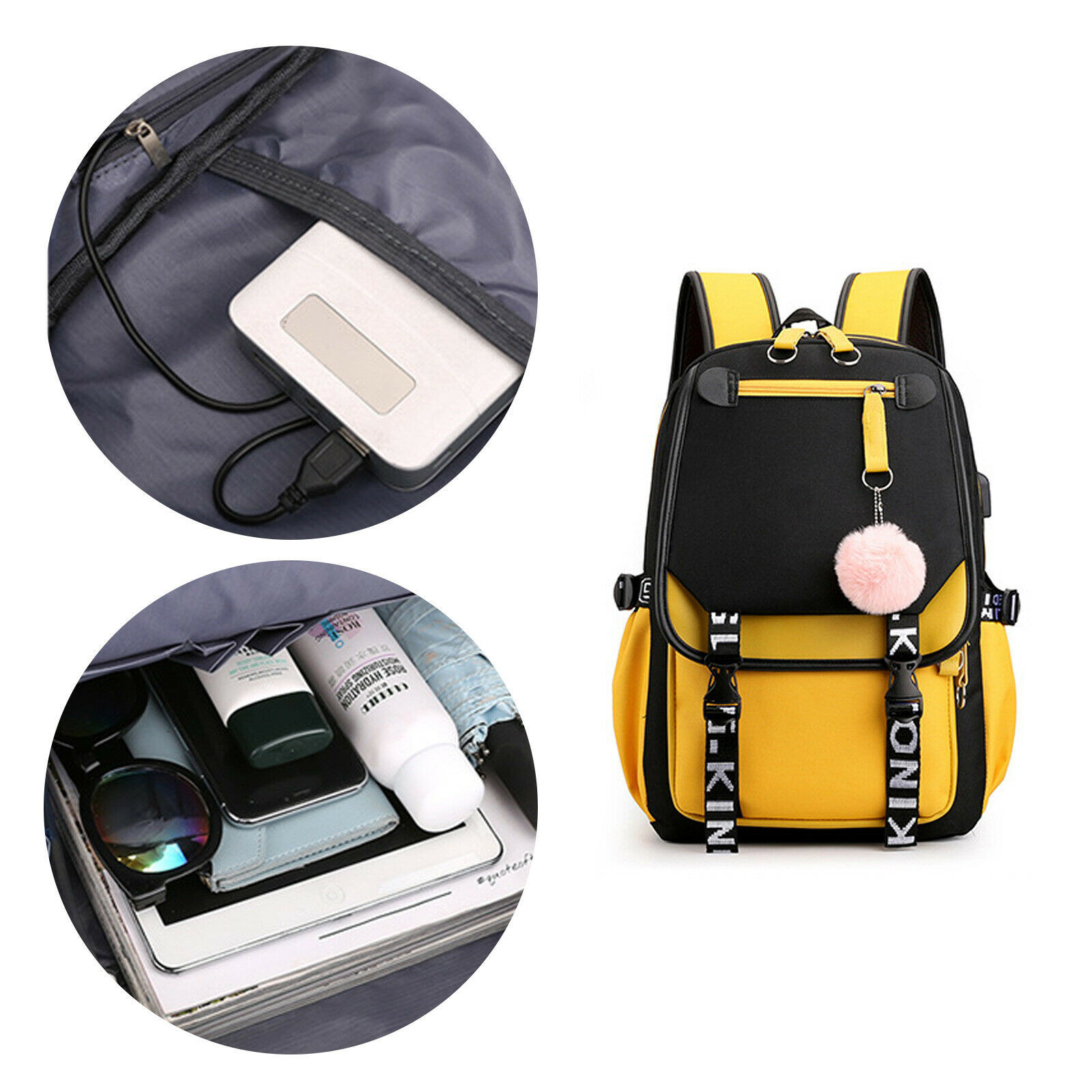 Laptop Backpacks College School Bag Anti Theft Travel Daypack Large Bookbags USB