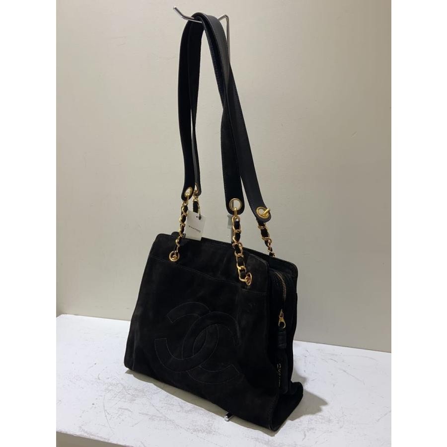 CHANEL Bag: CC Logo Chain Shoulder Bag Black W30H26D11.5cm;