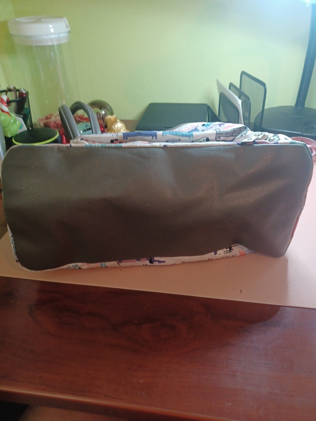 Lilly Bloom Retired Dachshund Satchel Purse Gray Handles And Trim