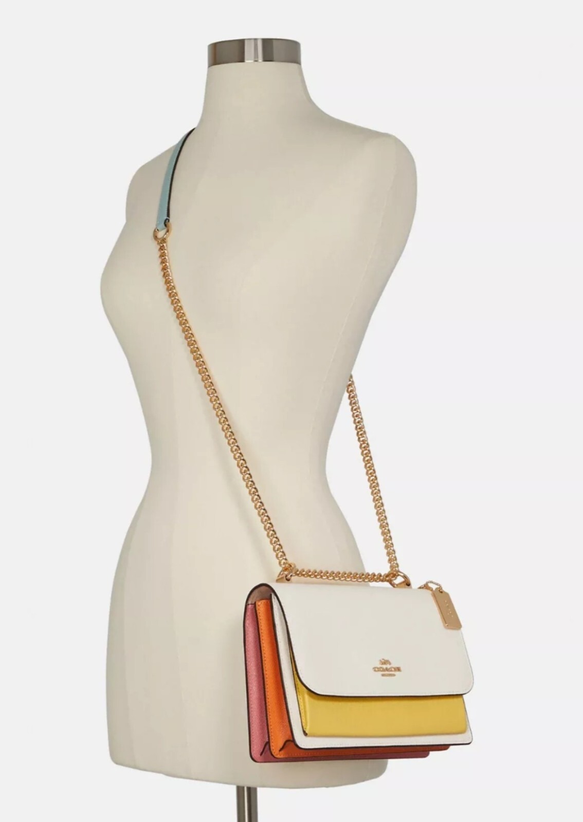 Coach Klare Crossbody In Colorblock Gold/Chalk Multi C8630