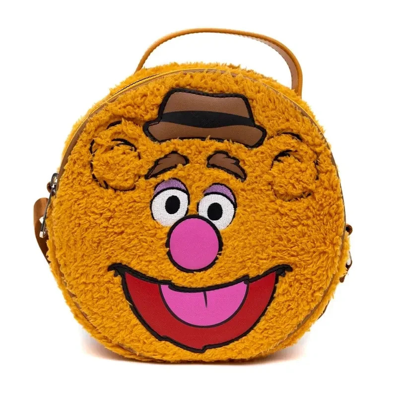 NEW! Disney Muppets Fozzie Bear Face Faux Fur Round Crossbody Bag by Buckle-Down