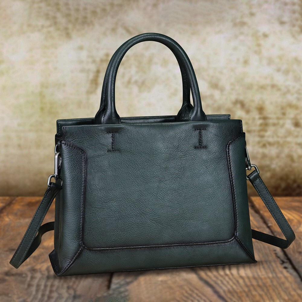 Genuine Leather Satchel for Women Handmade Purse Crossbody Handbags Tote Bag