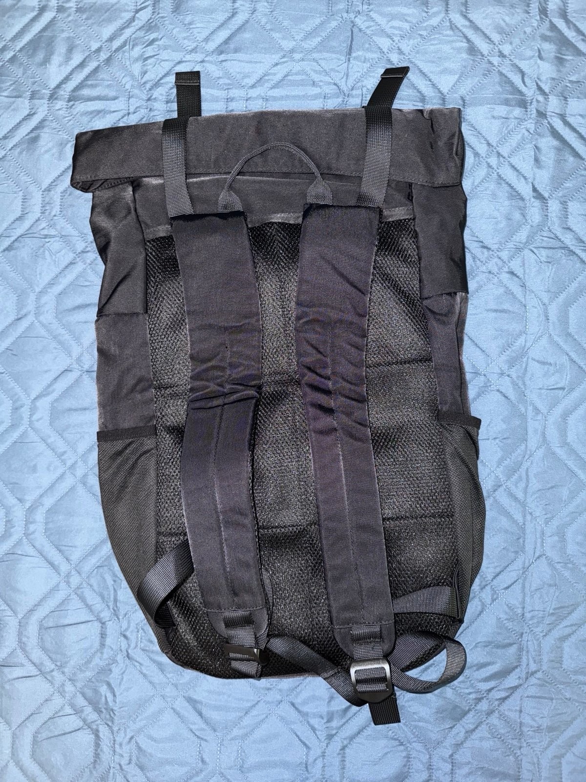 Fabletics All-Day Rolltop Backpack | Black Utility Bag | NWT | Travel + Gym