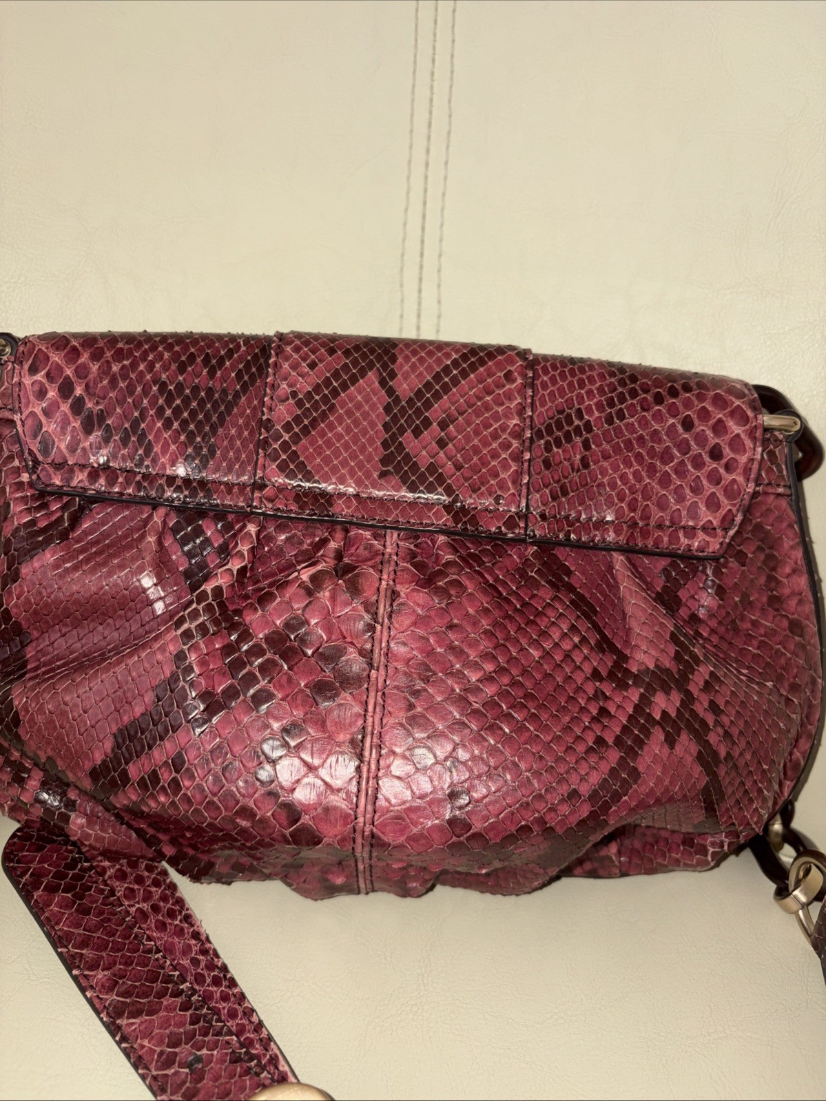Bally Phyton Leather Adjustable Xbody Bag Used L 10.5″H6.7″W-1″