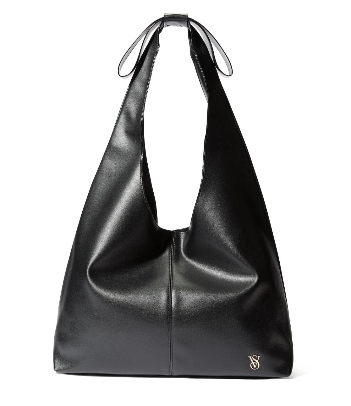 Victoria’s Secret NWT Black Bow Tote Bag Logo Snap Pockets Travel Chic $49