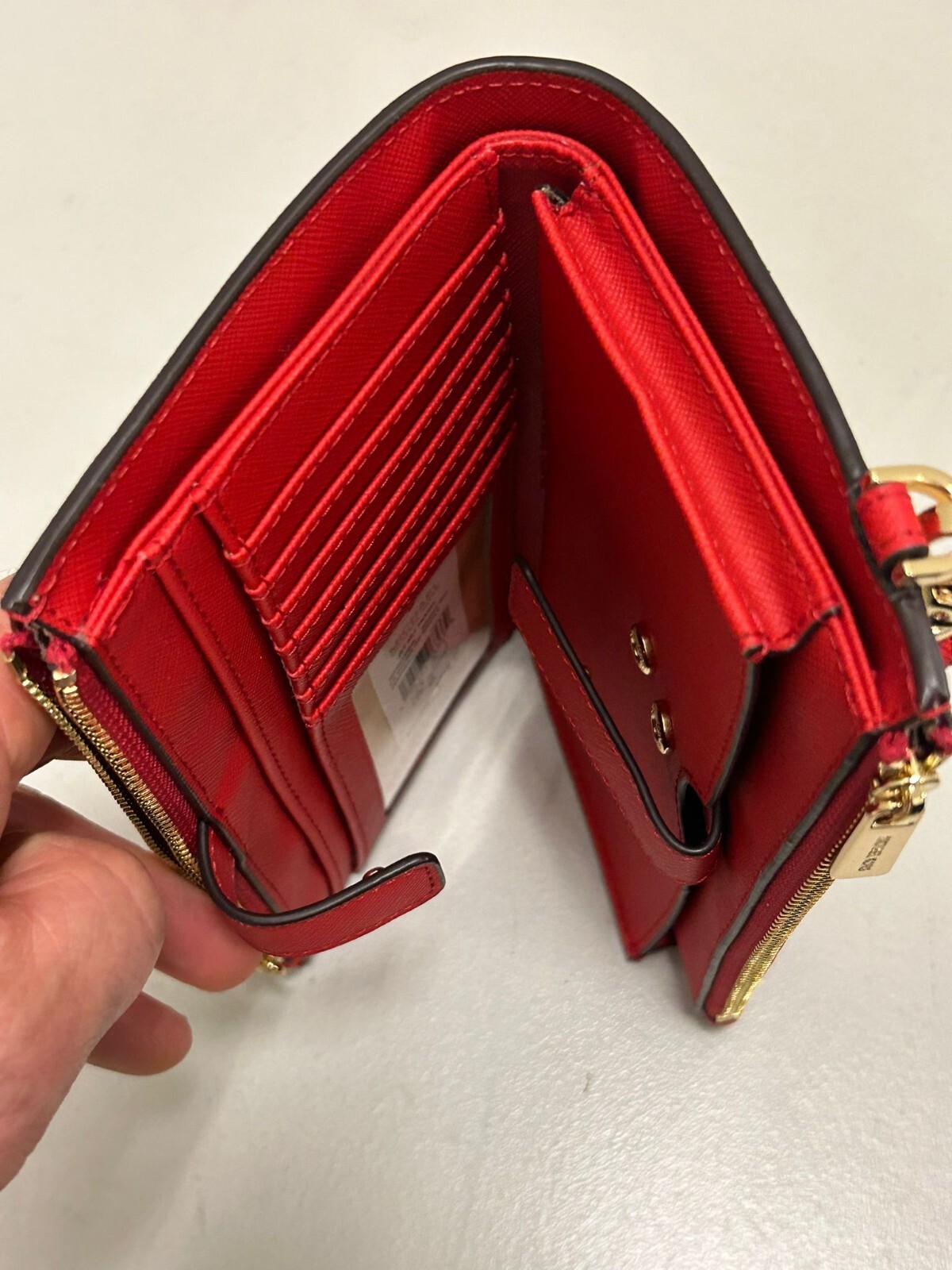Michael Kors MK Jet Set Travel Double Zip Phone Case Card Holder Wristlet Wallet