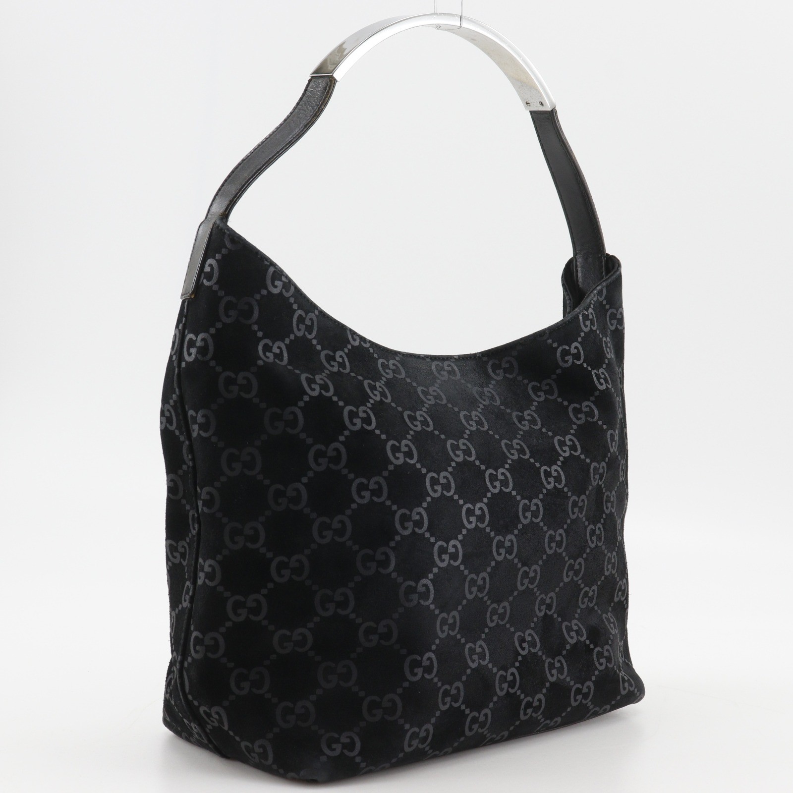 GUCCI GG Shoulder Bag 001.3298 black Suede Women