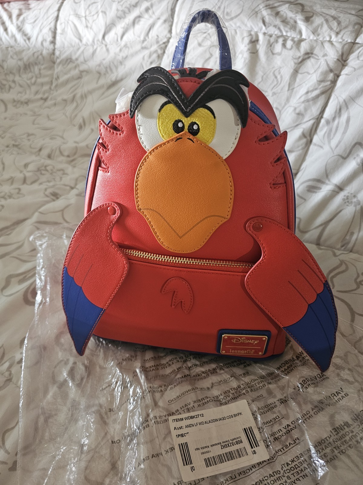 EXCLUSIVE Loungefly Disney Aladdin Iago Cosplay Mini Backpack Parrot Villain NWT