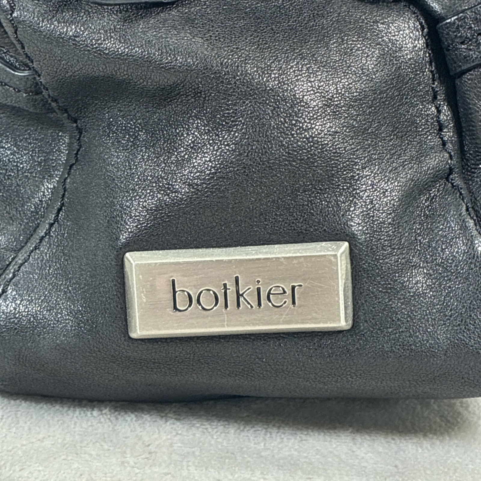 Botkier Black Leather Shoulder Bag Windowpane Detail Shoulder Bag Bnfts Charity