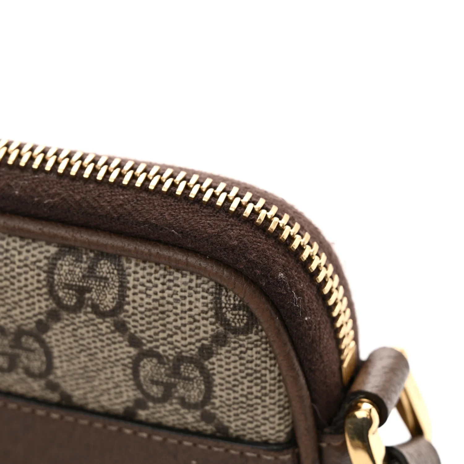 GG Supreme Monogram Web Mini Ophidia GG Bag Brown w/ Dustbag