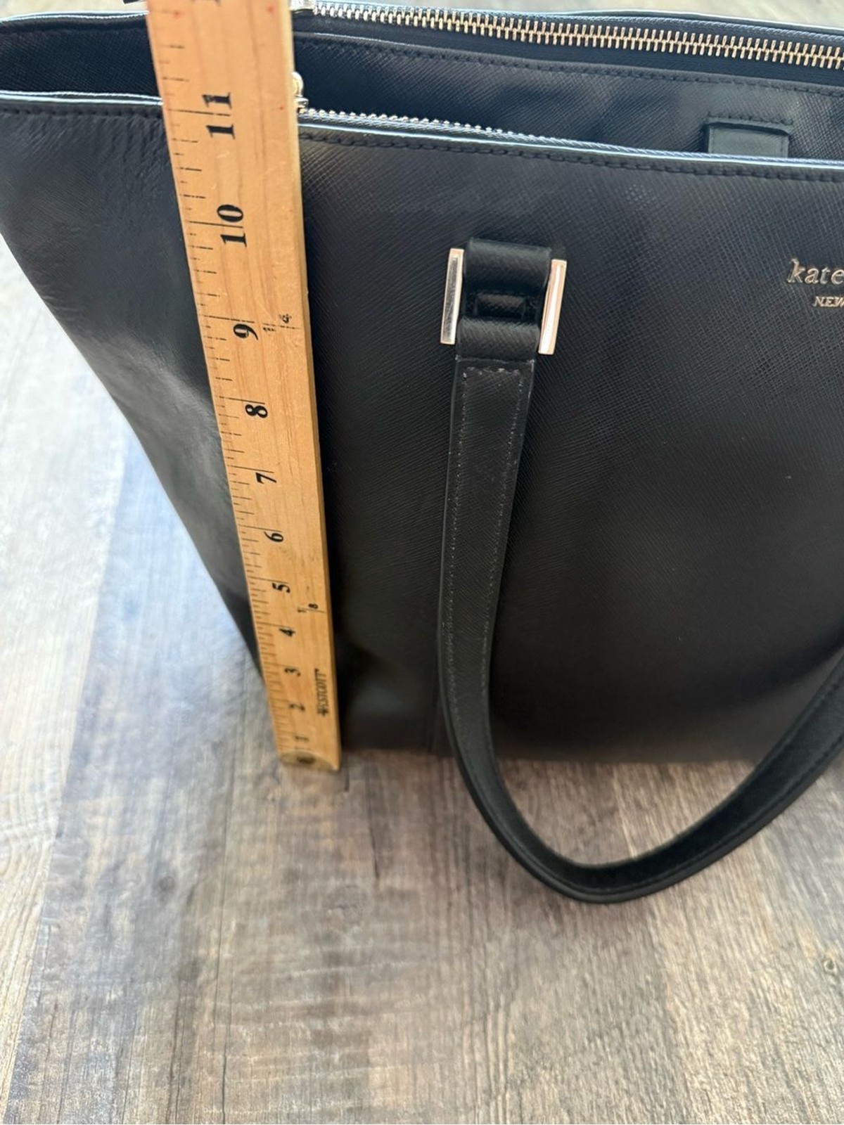kate spade black saffiano leather satchel