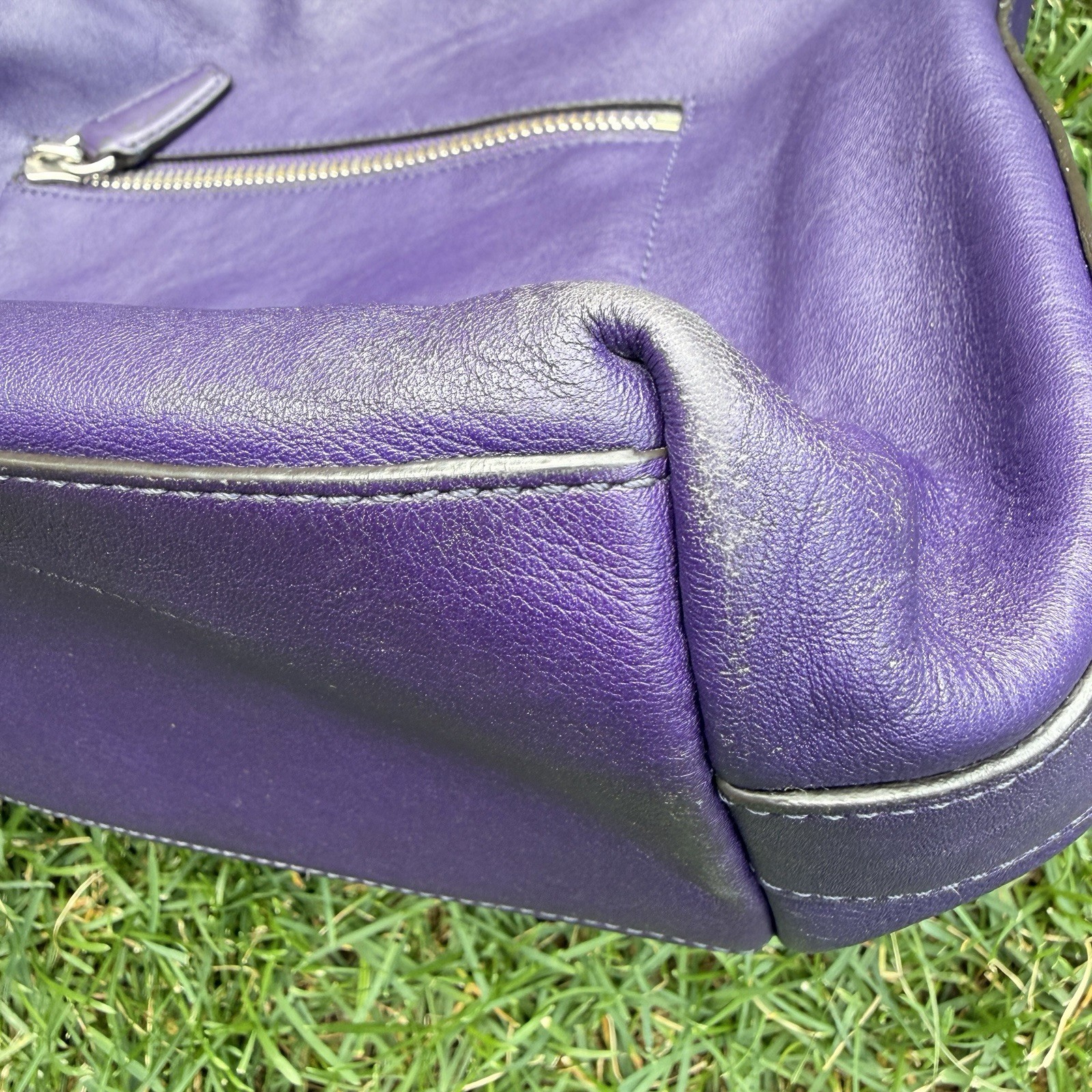RARE Coach Legacy Marine Leather Duffle Hobo 19889 Vintage Shoulder Bag Purple