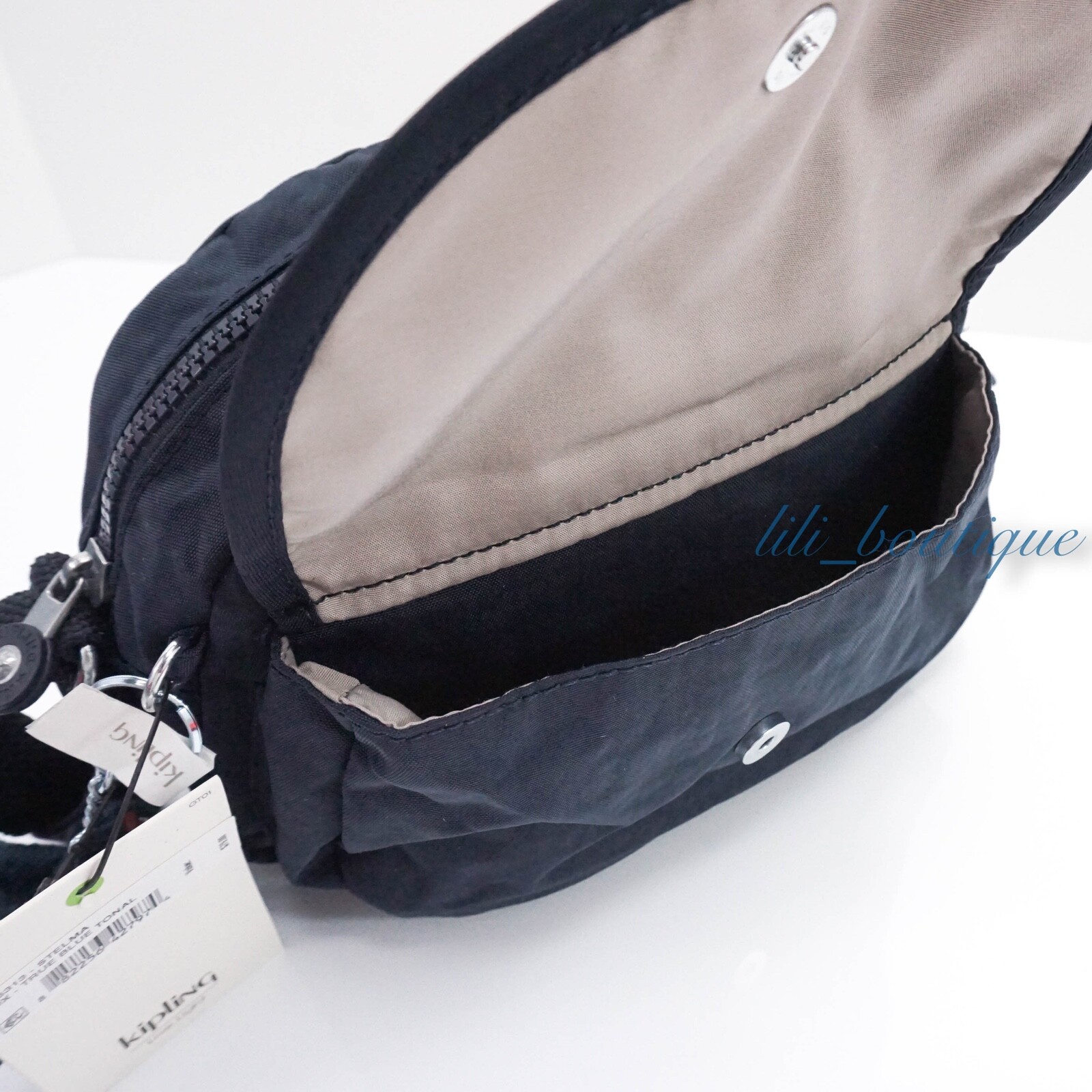 NWT Kipling K15313 Stelma Crossbody Small Shoulder Bag Nylon True Blue Tonal $79