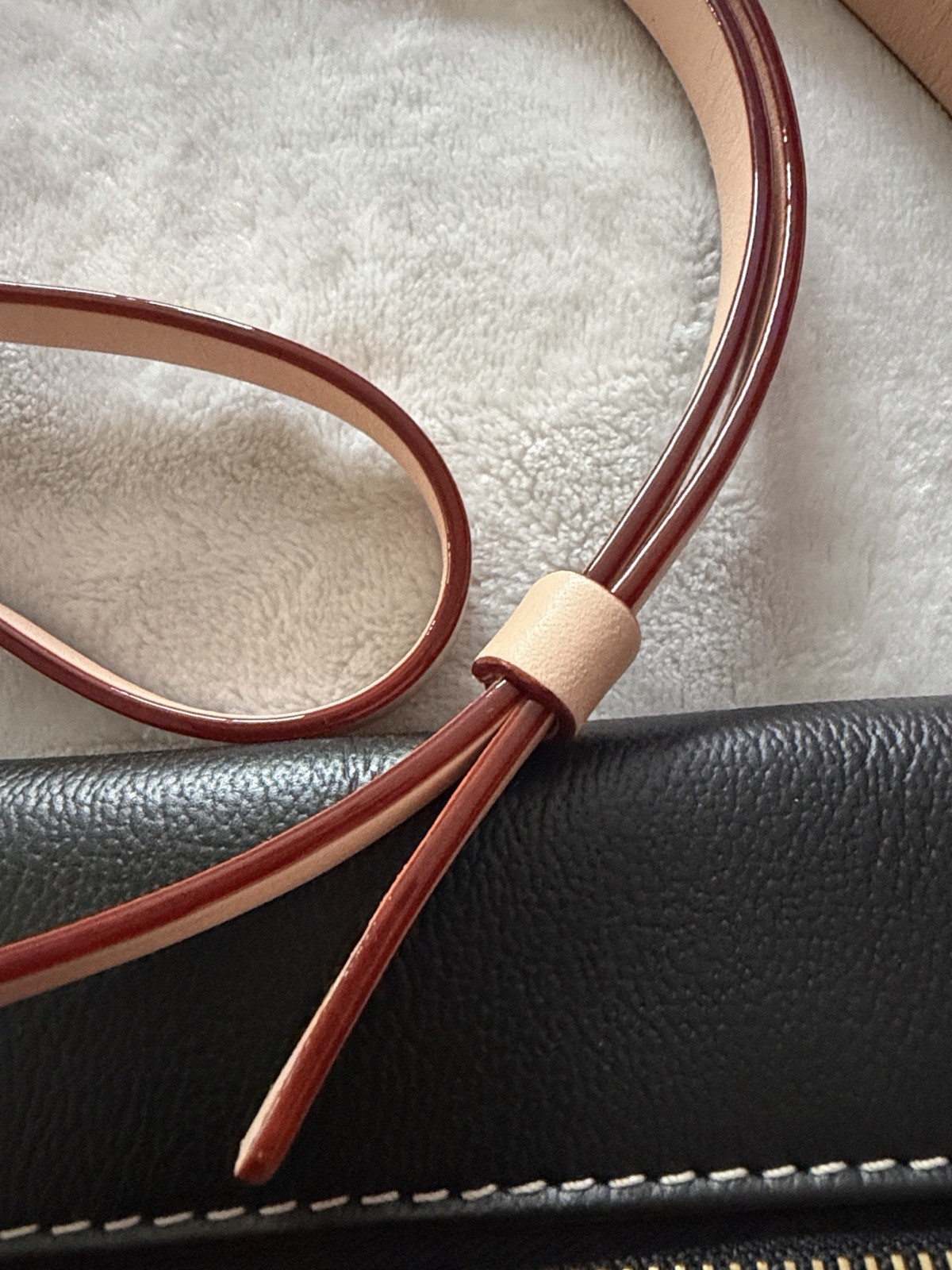 Black Carolina Herrera Clutch with Leather Strap