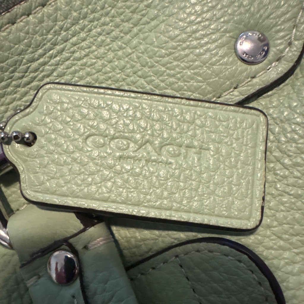 coach Millie satchel pistachio green shoulder bag, lightly used in excellent con