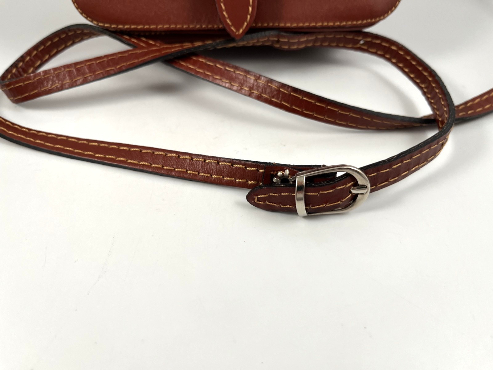 NWOT VERA PELLE ITALY TAN CROSSBODY BAG