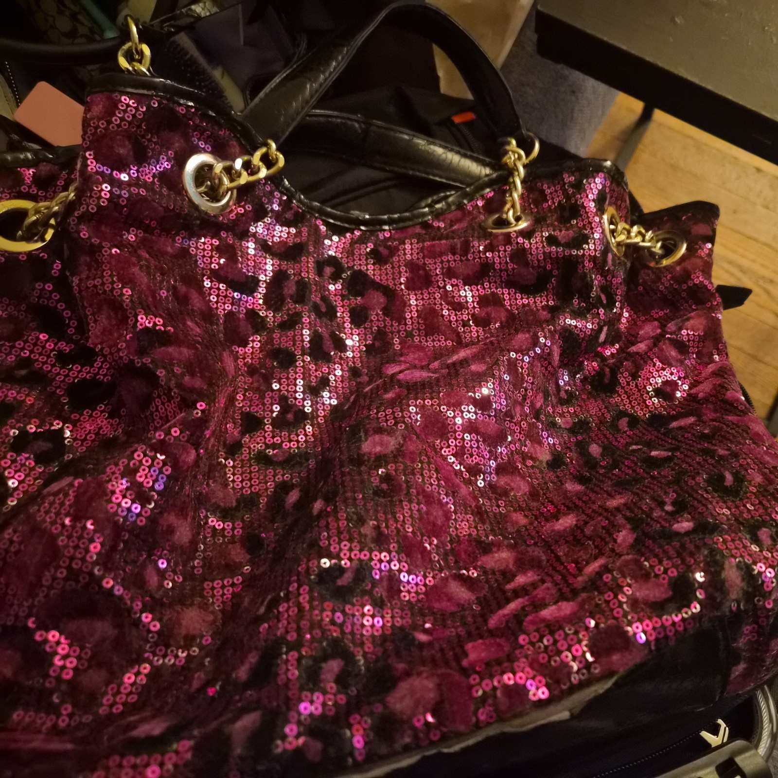 #Betsey #Johnson #Sequin #Leopard-Print #Y2K #tote #handbag #eBay @everyone