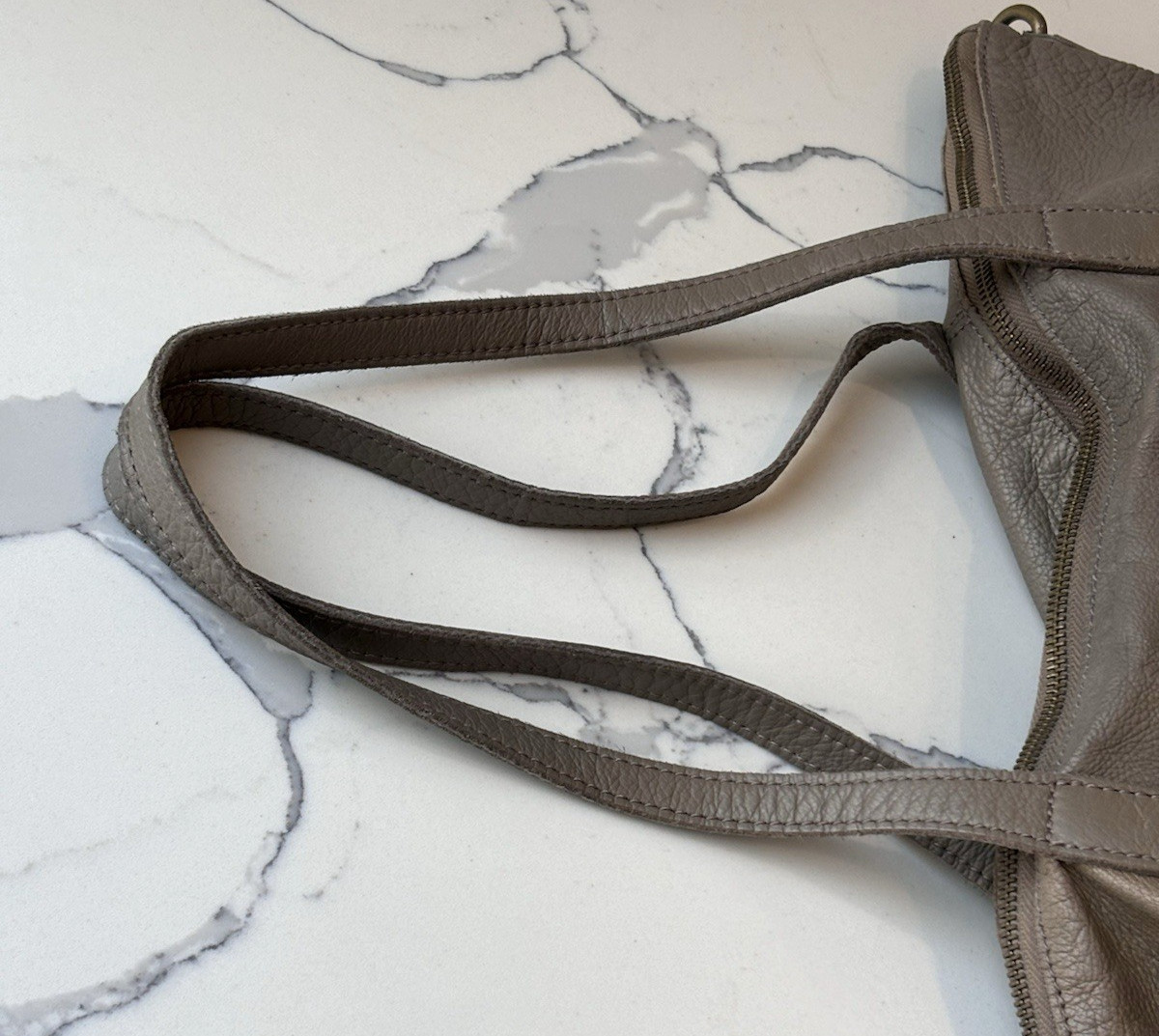 Vintage Liebeskind Berlin Purse, Gray Leather Clean Interior, Euro Fashion Gifts